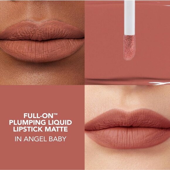 BUXOM FULL-ON LIQUID PLUMPING MATTE LIPSTICK ~ ANGEL BABY (Nude Pink) 3.5ml NIB - Picture 7 of 16
